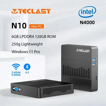 Mini pc Teclast n10, intel n4000, 6gb lpddr4, 128gb [Remessa Conforme]