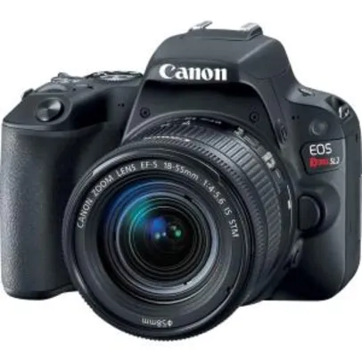 Câmera Canon DSLR EOS Rebel SL2 com lente 18-55mm  | R$2.129