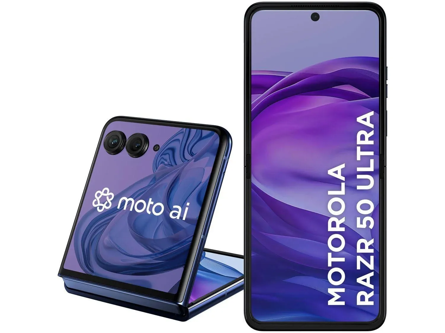 Imagem do produto Smartphone Motorola Razr 50 Ultra - 512GB 24GB Ram Boost Tela Dobrável 6,9" pOLED E Externa 4” Moto Ai Camera Ipx8