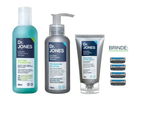 Kit Dr. Jones Barba Feita + The Razor4 (7 Produtos)