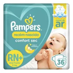 Fralda Descartável Pampers Confort Sec RN com 72 UNIDADES!