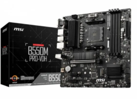 Placa Mãe MSI B550M PRO-VDH, Chipset B550, AMD AM4, mATX, DDR4