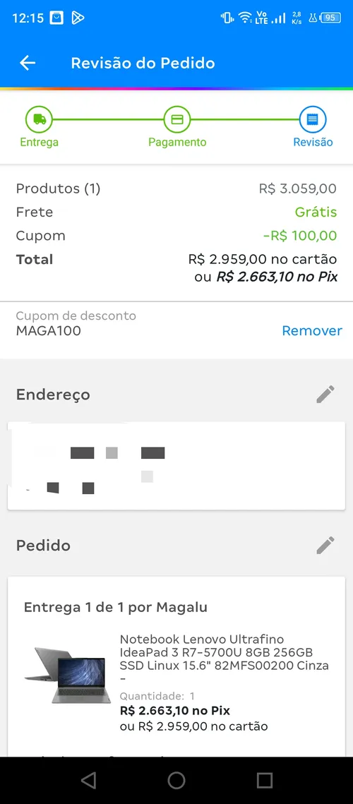 Imagem na descrição da promoção