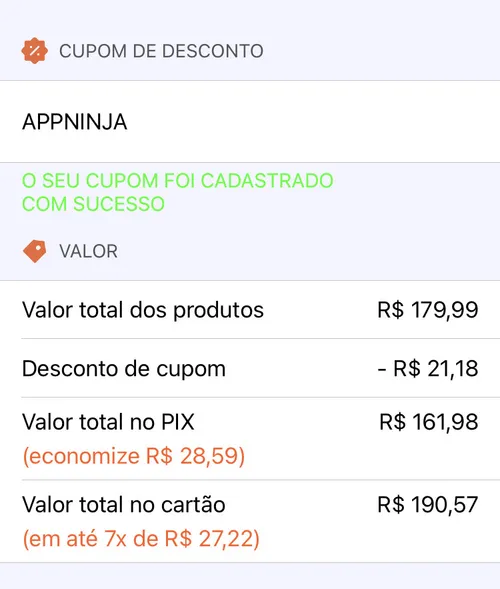 Imagem na descrição da promoção