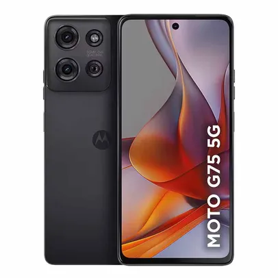 Smartphone Motorola Moto G75 5G, 256GB, Preto, Tela 6.8, Câmera Traseira 50 MP OIS + 8 MP e 16GB RAM