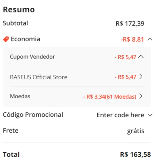 Imagem na descrição da promoção