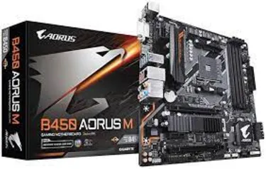 Placa Mãe Gigabyte B450 AORUS M, Chipset B450, AMD AM4, mATX, DDR4