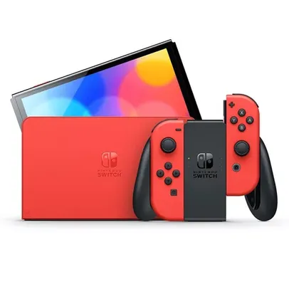 Console Nintendo Switch Oled Red Mario Edição Especial