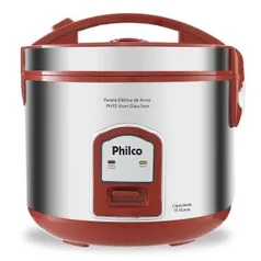 Panela Elétrica de Arroz Philco Visor Glass PH10 Capacidade 10 Xícaras - Vermelho/Inox | R$135