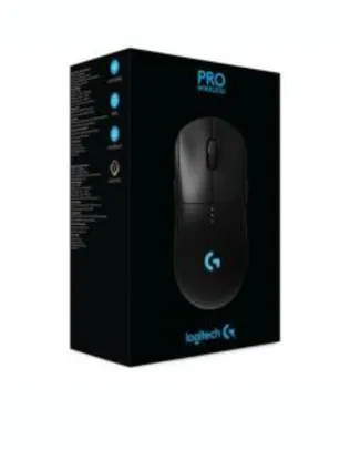 Mouse Gamer Sem Fio Logitech G PRO Wireless Lightspeed, RGB, Lightsync, Ambidestro, 6 Botóes, Sensor HERO 16K R$600