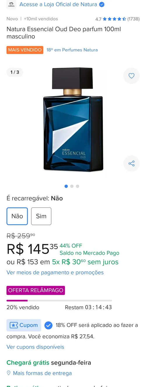 Imagem na descrição da promoção