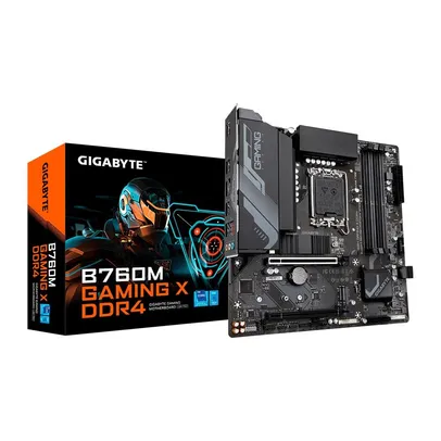 Placa Mãe Gigabyte B760M Gaming X (rev. 1.0),  Intel, Micro ATX, DDR4 - B760M GAMING X DDR4