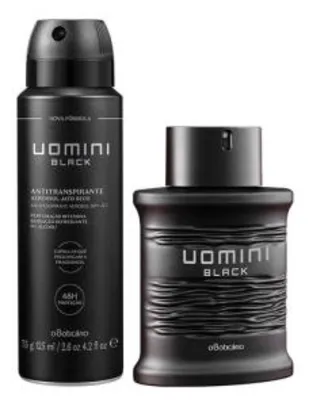 Combo Uomini Black: Desodorante Colônia, 100Ml + Antitranspirante Aerosol, 75G R$ 109