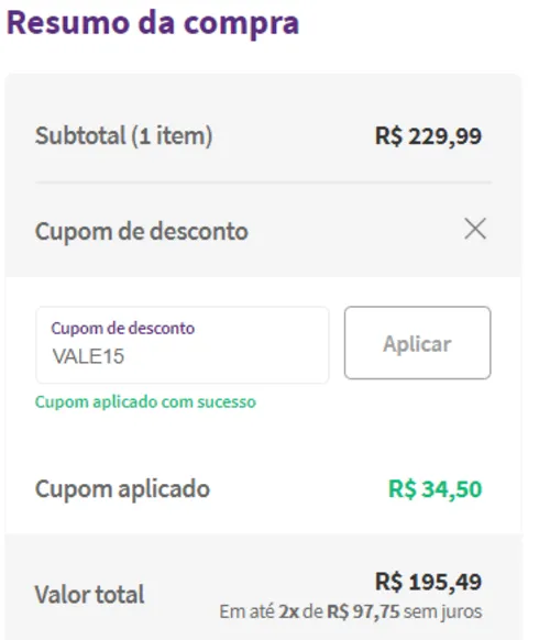 Imagem na descrição da promoção