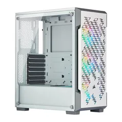 Gabinete Corsair 220T RGB Vidro Temp Branco Mid Tower, CC-9011174-WW