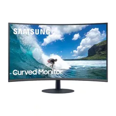Monitor Curvo Samsung 32 FHD, com speaker embutido, 75hz,LC32T550FDLXZD, Série CT550 - Preto