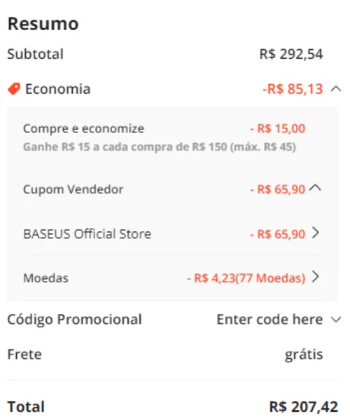 Imagem na descrição da promoção