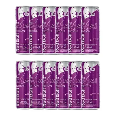 Kit 12 Energético Red Bull Edition Sabor Açaí 250ml