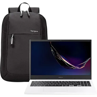 Notebook Samsung Book Intel Core i5-1135G7 8GB 1TB W10 FHD 15.6" + Mochila Targus Intellect Essential 15,6"| R$3.289