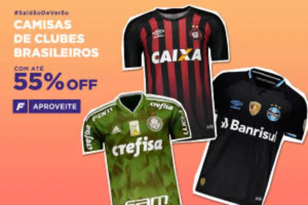 Camisas de clubes brasileiros com até 55% OFF - FutFanatics