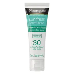 [REC] Neutrogena Sun Fresh Protetor Solar Facial Para Pele Oleosa Derm Care Sem Cor FPS 30, 40g