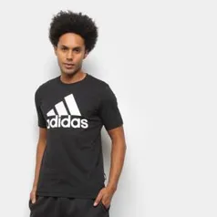 Camiseta Adidas Logo Masculina - Preto e Chumbo