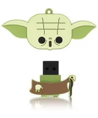 [PRIME] Pen Drive Yoda - Star Wars - 8GB USB Leitura 10MB/s e Gravação 3MB/s Multilaser -- R$27