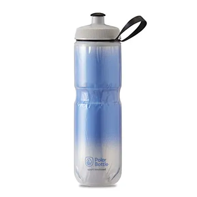 Garrafa de água Polar Bottle – livre de BPA, garrafa esportiva térmica com alça (Blue Fade, 710 ml)