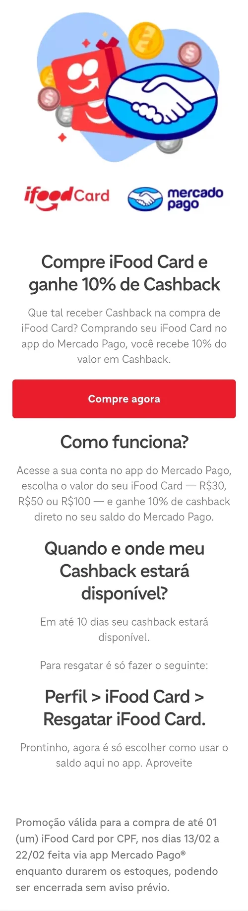 Imagem na descrição da promoção