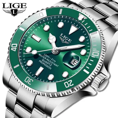 Lige topo marca de luxo moda mergulhador relógio masculino | R$129