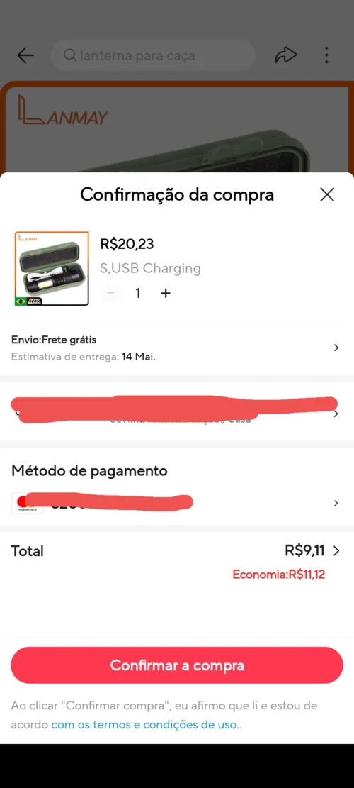 Imagem na descrição da promoção