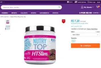 Shake HTSlim 450 g Nutry Top - R$7,20