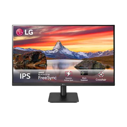 Monitor 27" LG Full HD, LED IPS, 75 Hz, 5ms, FreeSync, HDMI, VGA, 27MP400-B, Preto