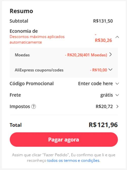 Imagem na descrição da promoção