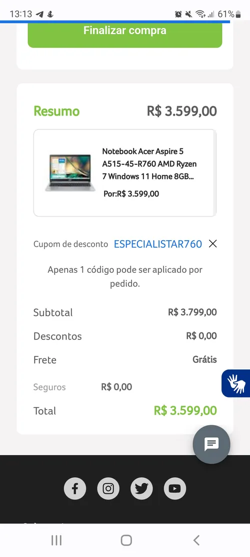 Imagen na descrição da promoção