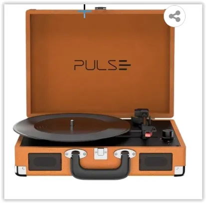 Vitrola Retrô Pulse Suitcase SP364 Bluetooth V2.1 | R$ 314