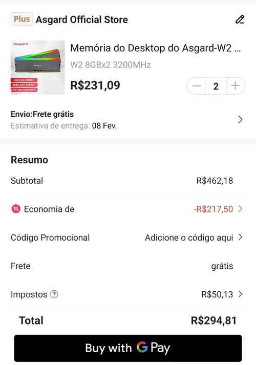 Imagem na descrição da promoção