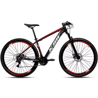 Bicicleta 29 KSW XLT 21V Câmbios Shimano Freio a Disco Quadro Alumínio MTB