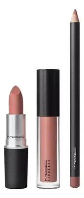 Mac Kit Lábios Pout Full Of Posies - Neutral Teddy