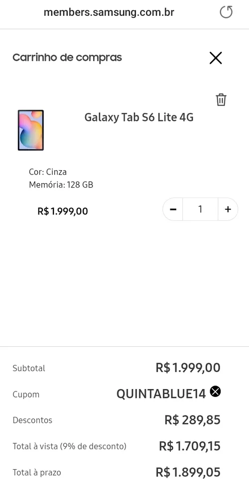 Imagem na descrição da promoção