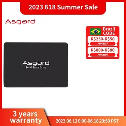 [ Diamante] Asgard para laptop e desktop, SSD SATA3, 2 x 1Tb [ 2Tb ]