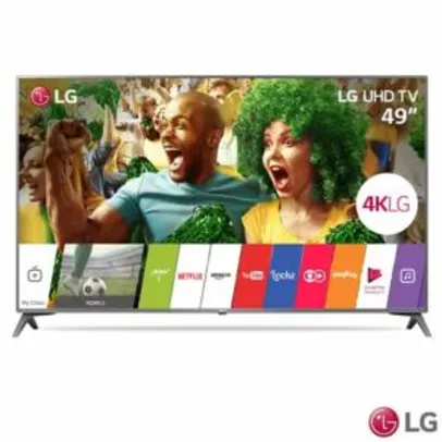 Smart TV 4K LG LED UHD 49” webOS 3.5 e Wi-Fi - 49UJ6565 - R$2.299