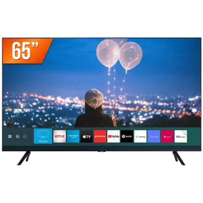 Samsung Smart TV 65 Crystal uhd 65TU8000 4K, Borda Infinita, Alexa built in, Controle Único, Visual Livre de Cabos, - WellEletro