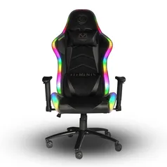 Cadeira Gamer, Elements Lux, Rgb, Suede Nemesis, Preto | R$ 1.479