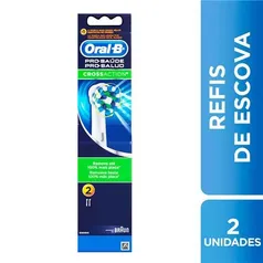 Refil Escova Elétrica Oral-B Pro-Saúde Cross Action - 2 Unidades | R$30