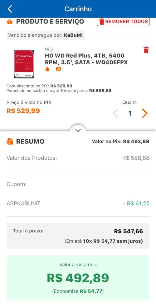 Imagem na descrição da promoção