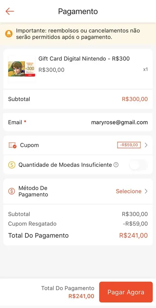 Imagem na descrição da promoção