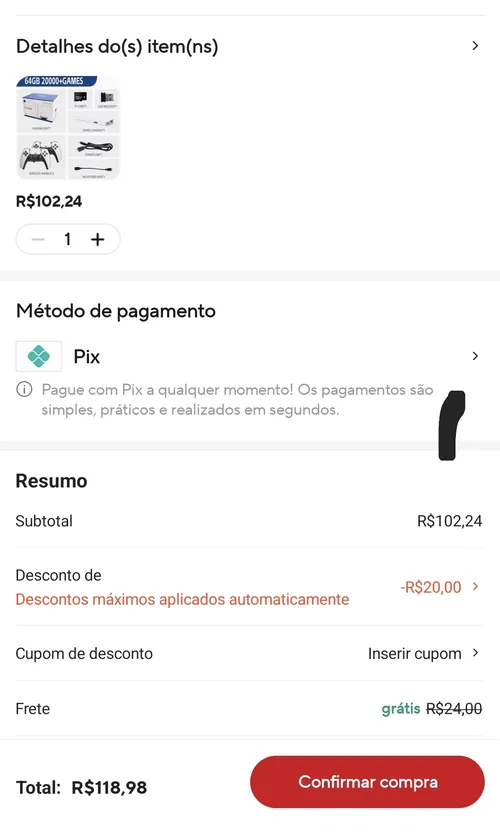 Imagem na descrição da promoção