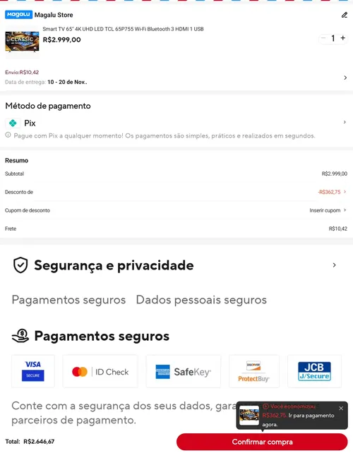 Imagem na descrição da promoção