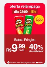 (APP/AME R$ 6) Batata Pringles